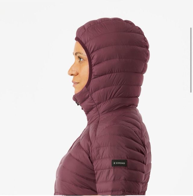 Plumífero montaña capucha Mujer