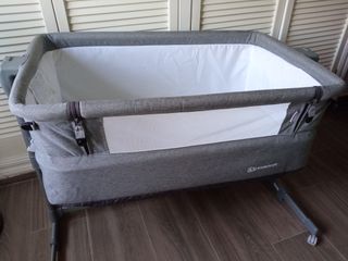 Minicuna de colecho Kinderkraft gris