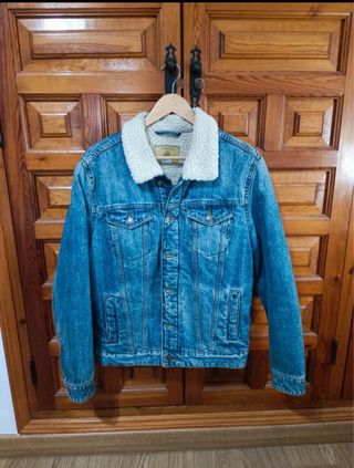 Cazadora Springfield borrego azul