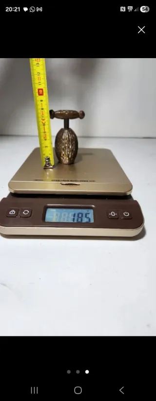 Antico schiaccianoci in bronzo/ottone