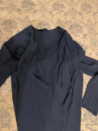 Blusa Longchamp Seda Azul