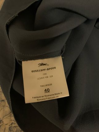 Blusa Longchamp Seda Azul