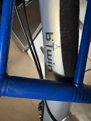 Bicicleta de paseo plateada