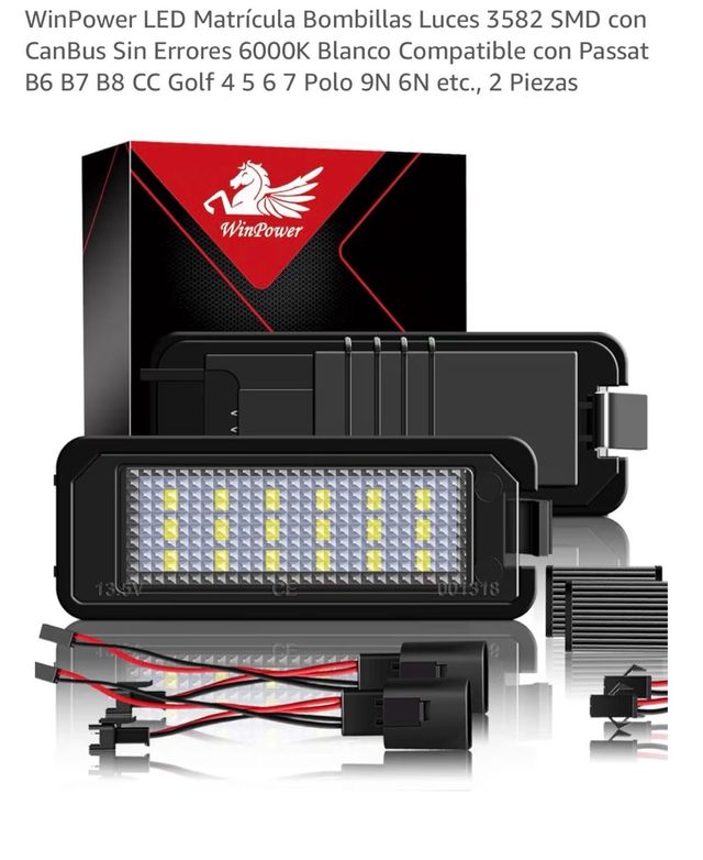 Luces LED Matrícula Volkswagen Porsche Skoda Seat