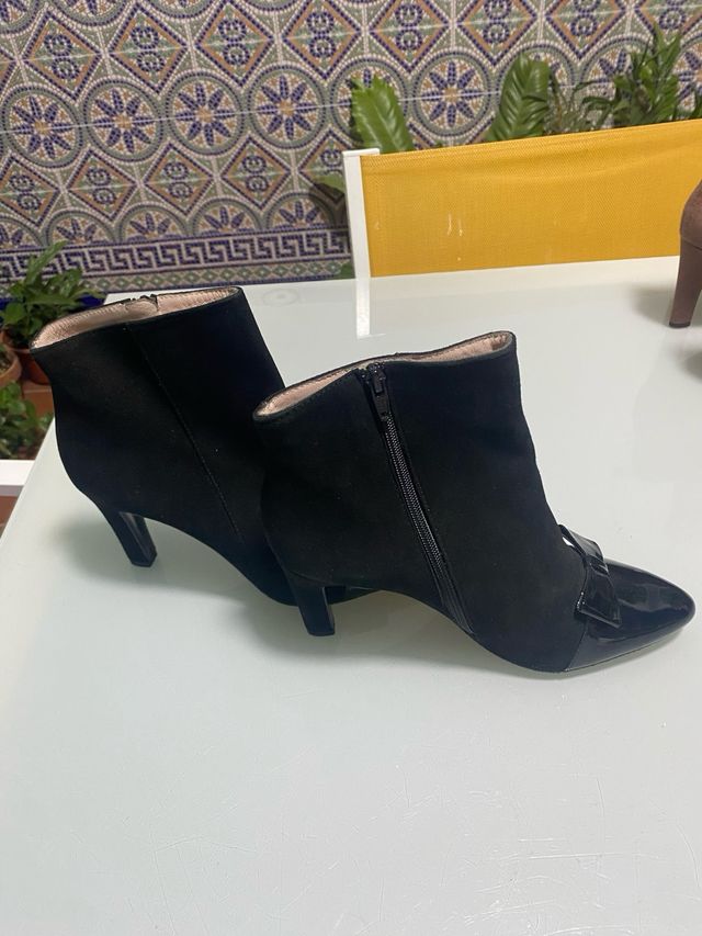 Botines Daniela Shoes Piel Negros con Lazo