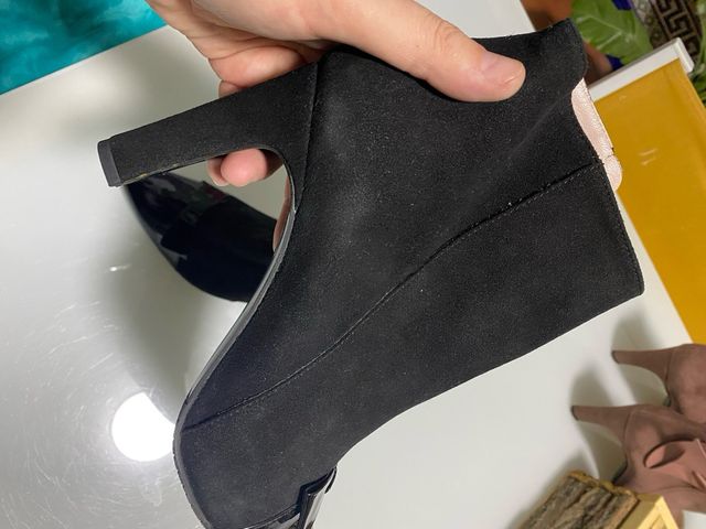 Botines Daniela Shoes Piel Negros con Lazo