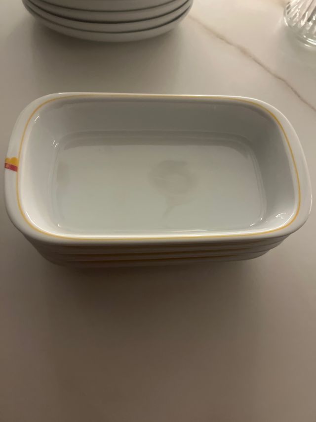 Bandeja cerámica Iberia blanca y amarilla