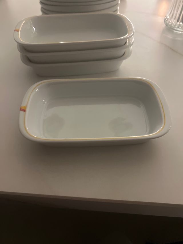 Bandeja cerámica Iberia blanca y amarilla