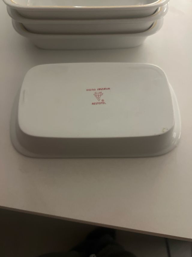 Bandeja cerámica Iberia blanca y amarilla