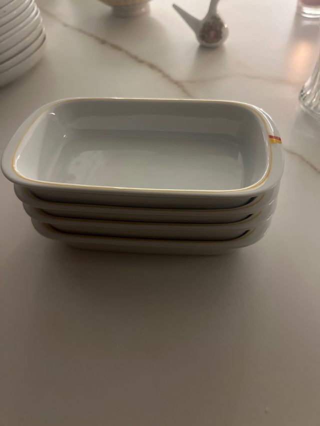 Bandeja cerámica Iberia blanca y amarilla