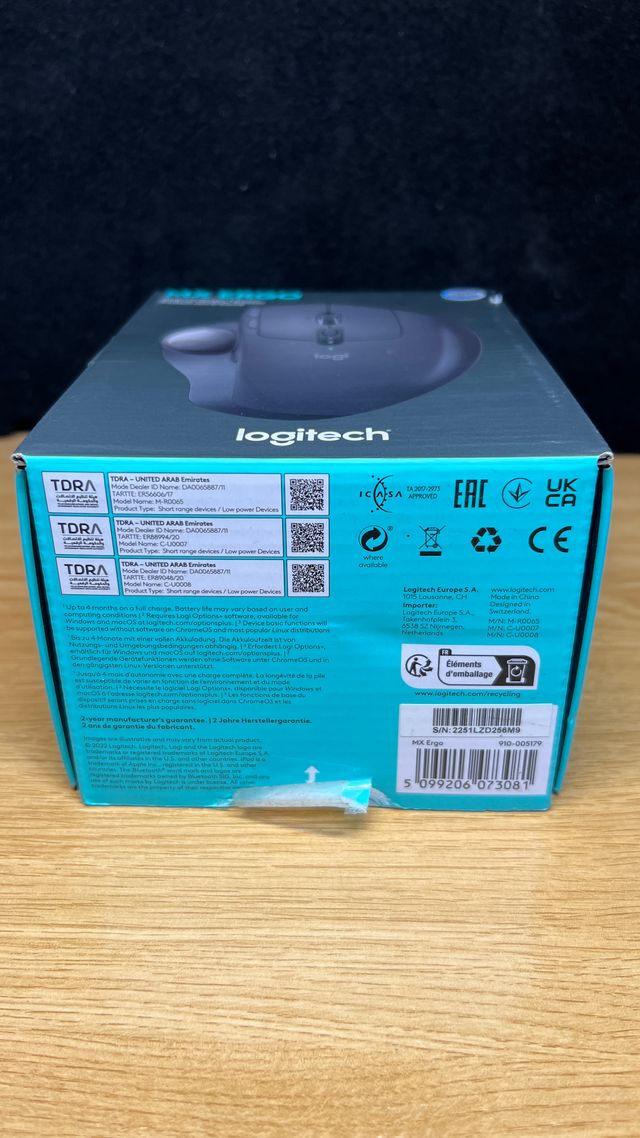 Logitech MX Ergo Trackball Inalámbrico