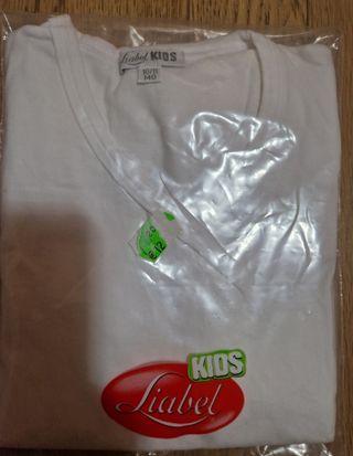 T-shirt bianca Liabel Kids scollo a V taglia 10