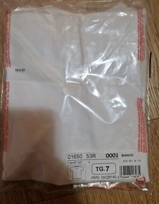 T-shirt bianca Liabel Kids scollo a V taglia 10