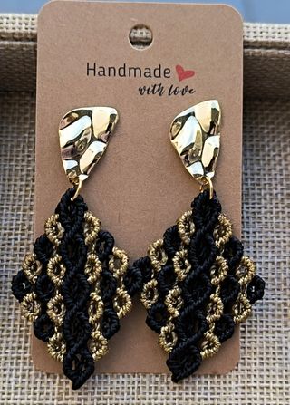 Pendientes artesanales macramé