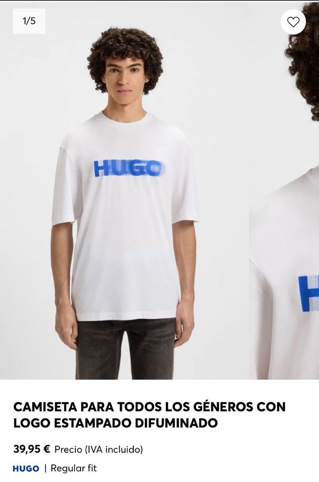 Camiseta Hugo Boss Logo Estampado Difuminado