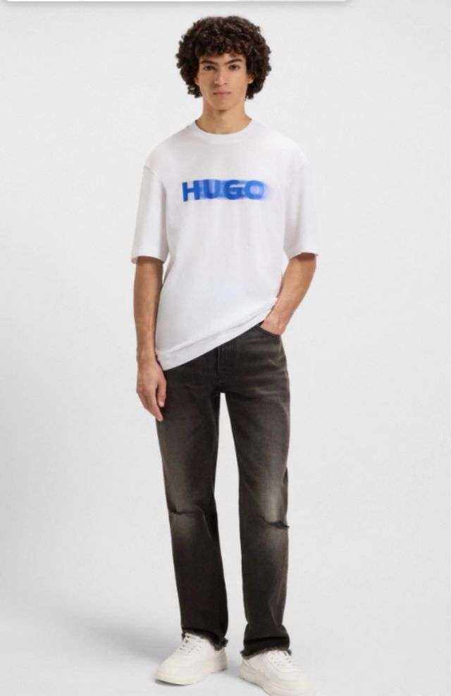 Camiseta Hugo Boss Logo Estampado Difuminado