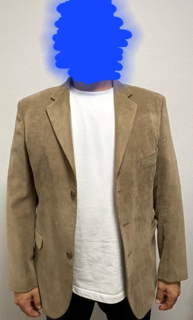 Americana beige hombre