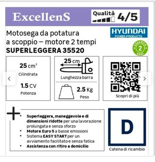 Motosega Hyundai 35520 2 tempi
