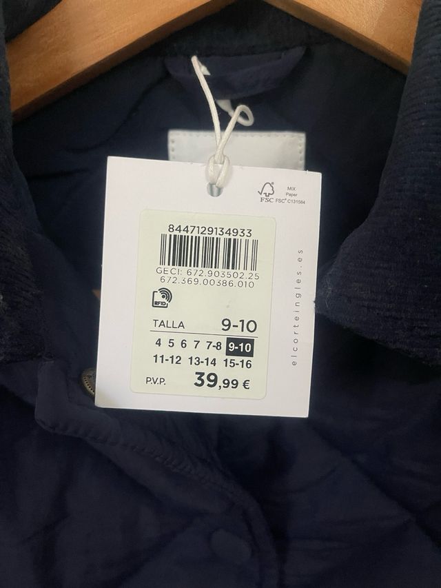 Chaqueta acolchada azul