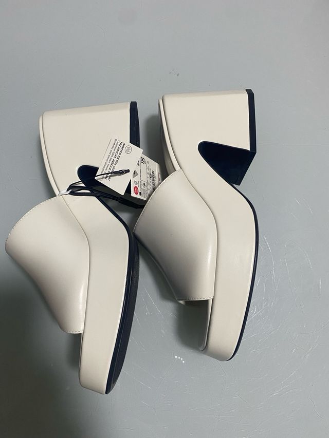 Zuecos Zara Blanco
