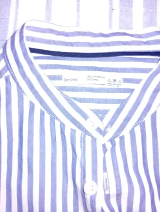 Camisa de rayas hombre manga larga