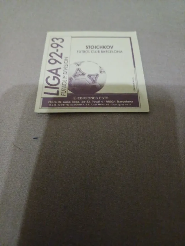 Cromo Hristo Stoichkov FC Barcelona Liga Este