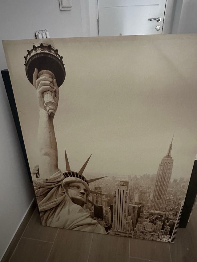 Cuadro Torre Eiffel Beige/Marrón