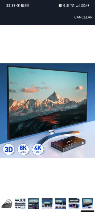 KVM Switch HDMI 8K 60Hz 2 Puertos