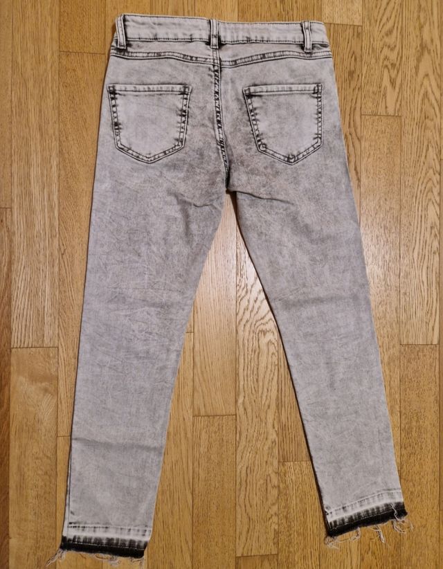 Morbidi Jeans stretch chiari con cuori tg.11 anni