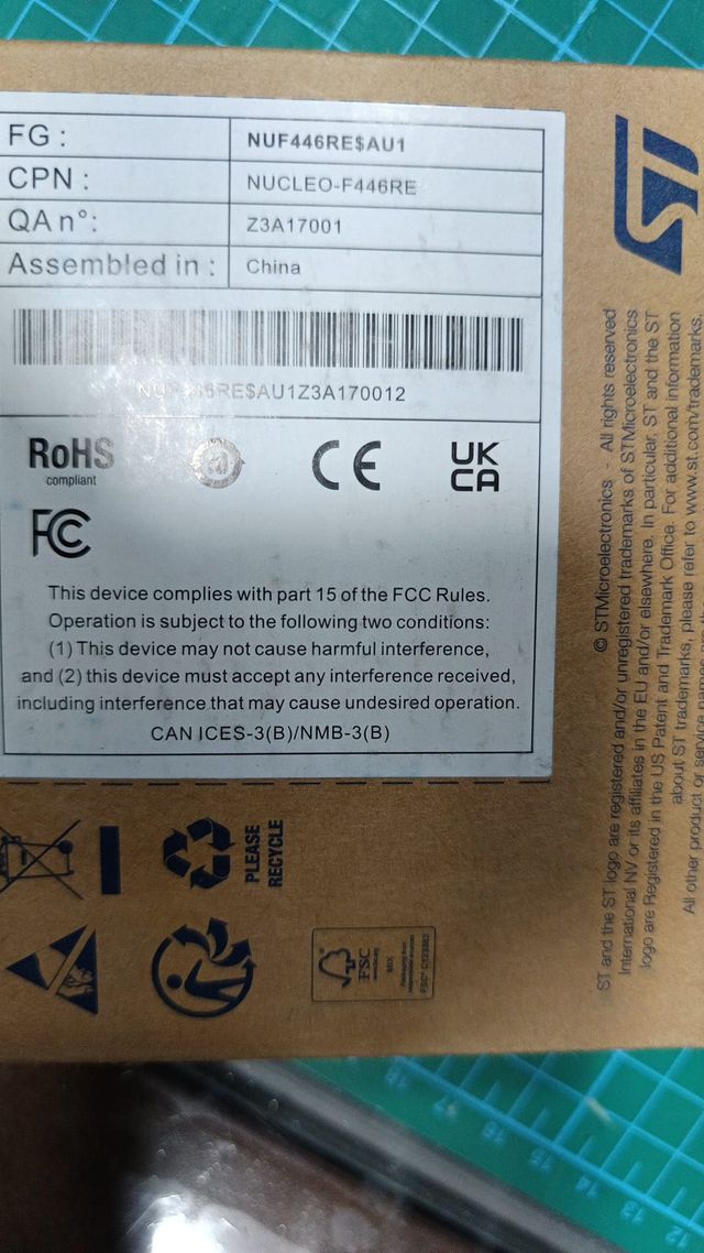 Placa Desarrollo STM32 NUCLEO-F446RE