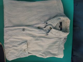 Camisa Polo Cuadros Hombre Azul