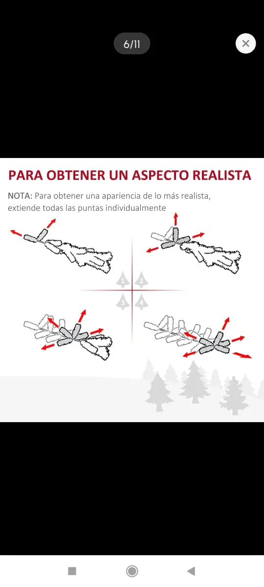 Árbol de Navidad 150cm - 294 ramas
