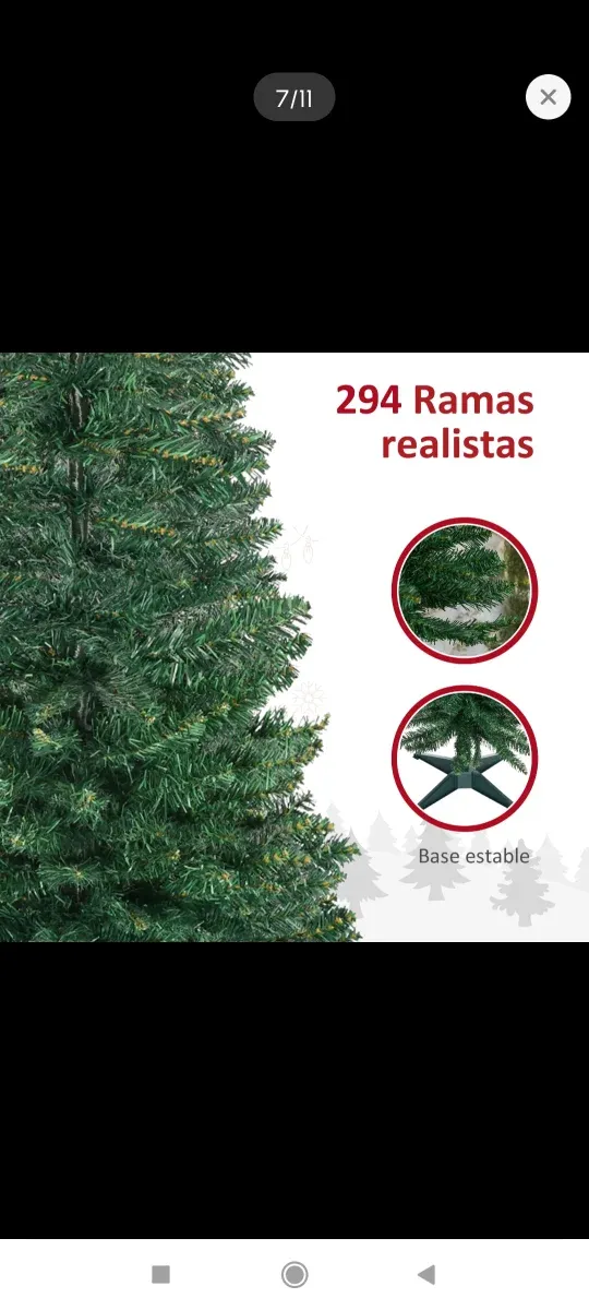 Árbol de Navidad 150cm - 294 ramas