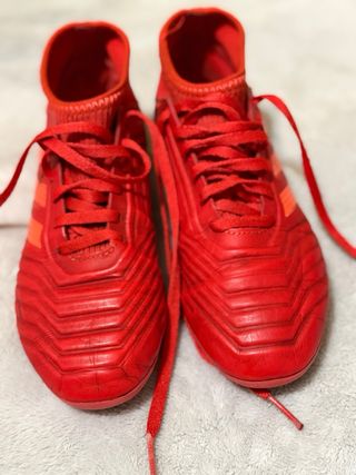 Botas de fútbol rojas PREDATOR Tacos T.35