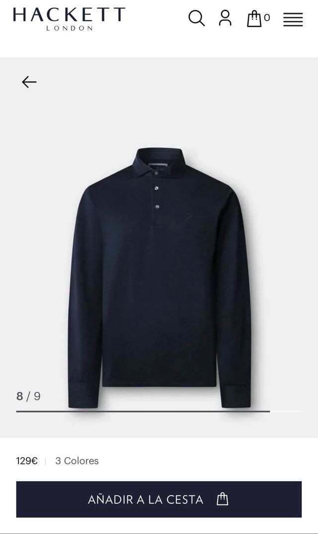 Polo Hackett London manga larga Talla M