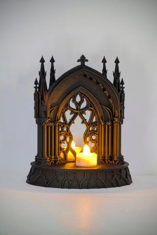 Espelho Altar Gótico Catedral Metal Preto