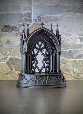 Espelho Altar Gótico Catedral Metal Preto