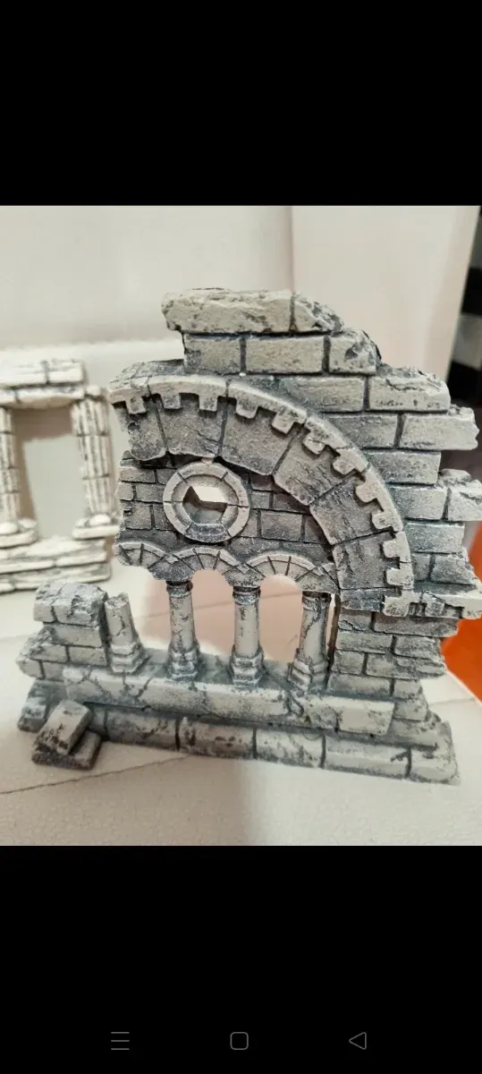 Set di 3 figure decorative per acquario, rovine antiche