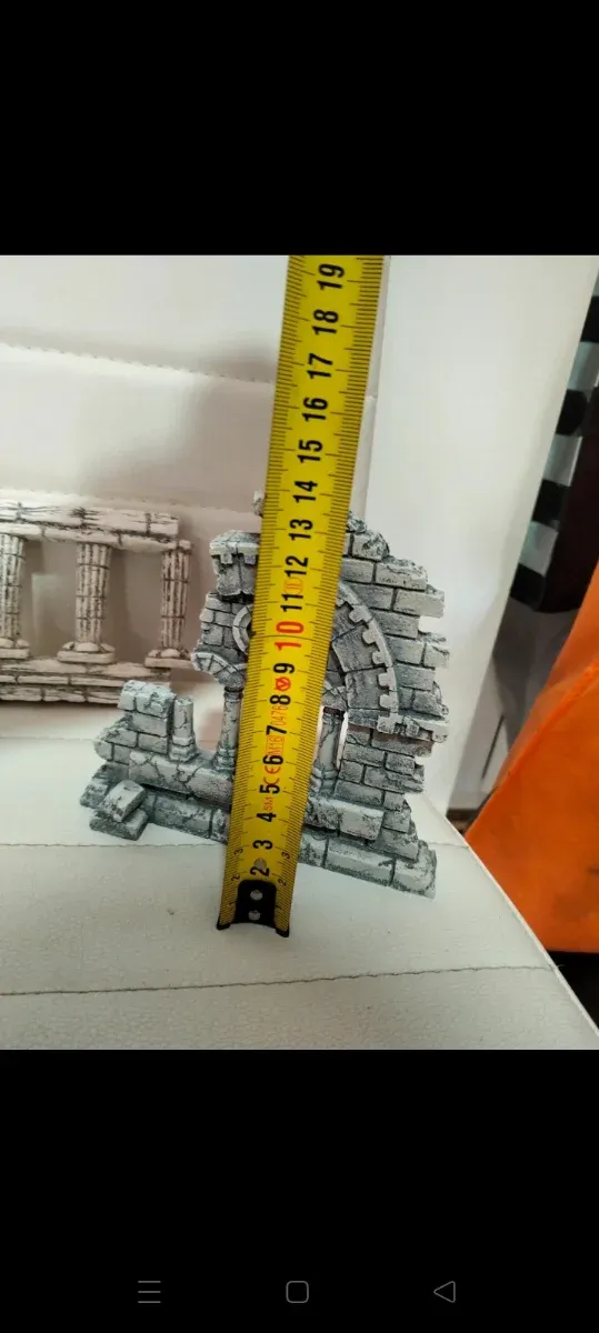 Lote de 3 figuras de ruínas para aquário