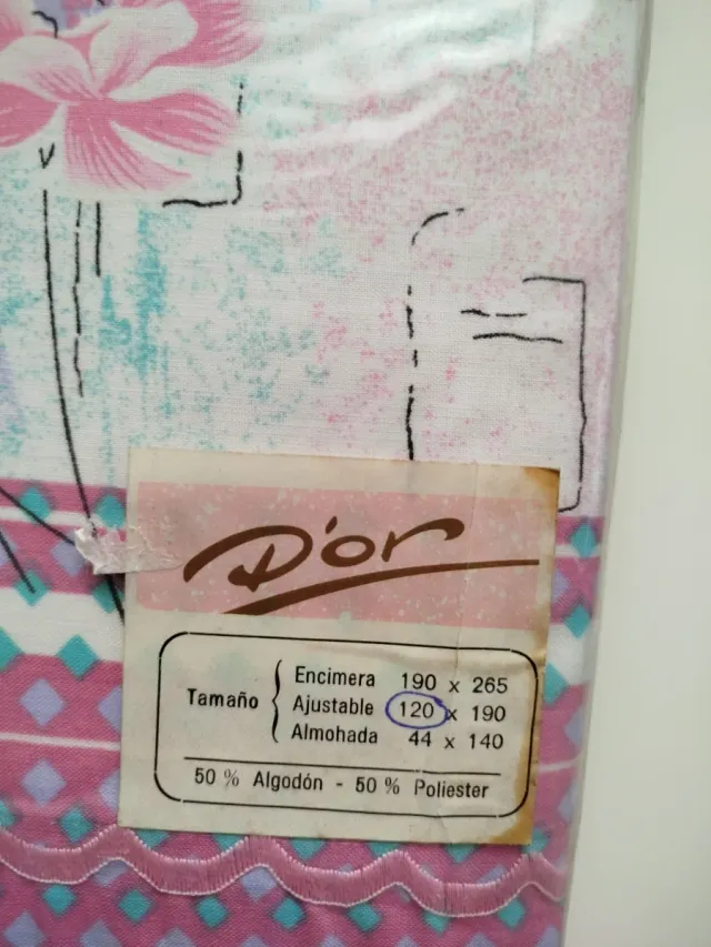 Juego Sábanas D'OR 120 cm Bajera Incluida