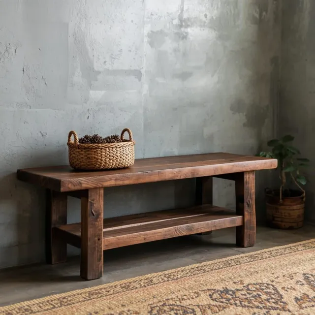 Banco rústico madera recuperada