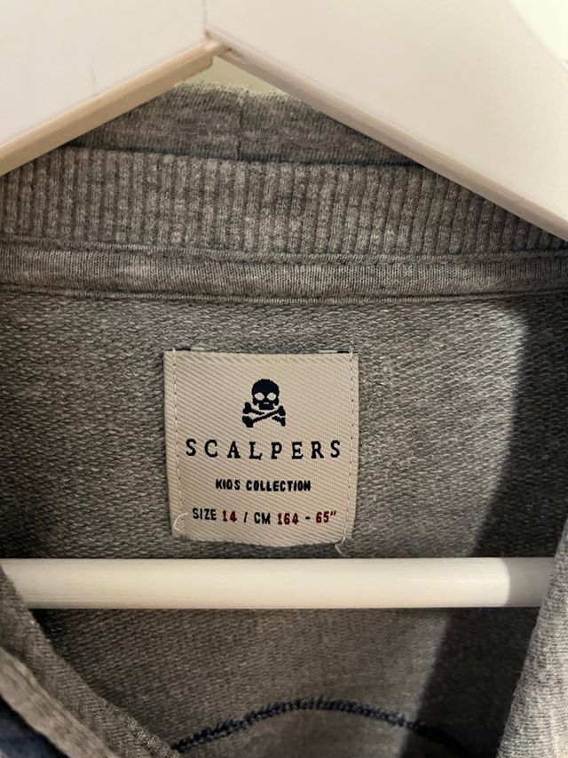 Sudadera Scalpers Gris y Azul