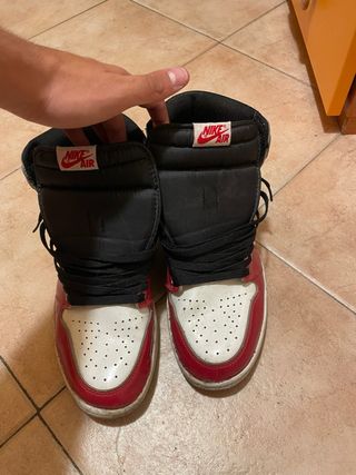 Jordan 1 High Scarpe Rosse Bianche