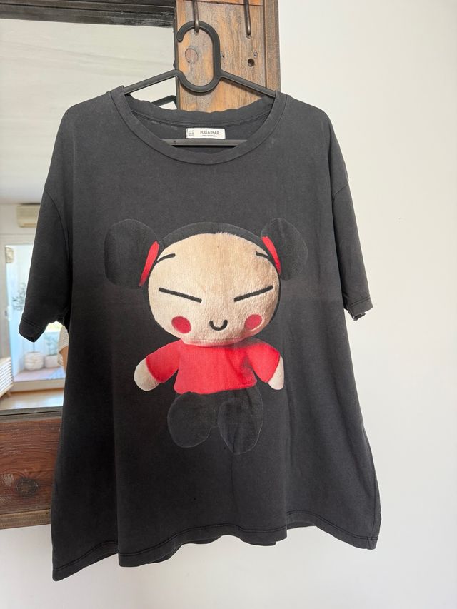 Camiseta Pull & Bear Pucca Negra
