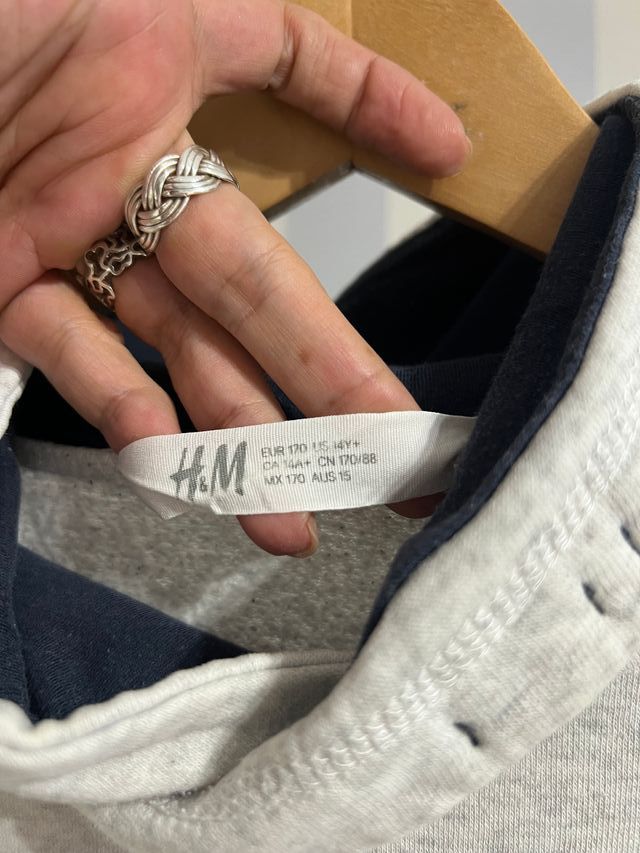 Sudadera H&M Athletics Niño Gris 14 Años