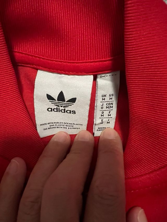 Sudadera Adidas Roja Hombre