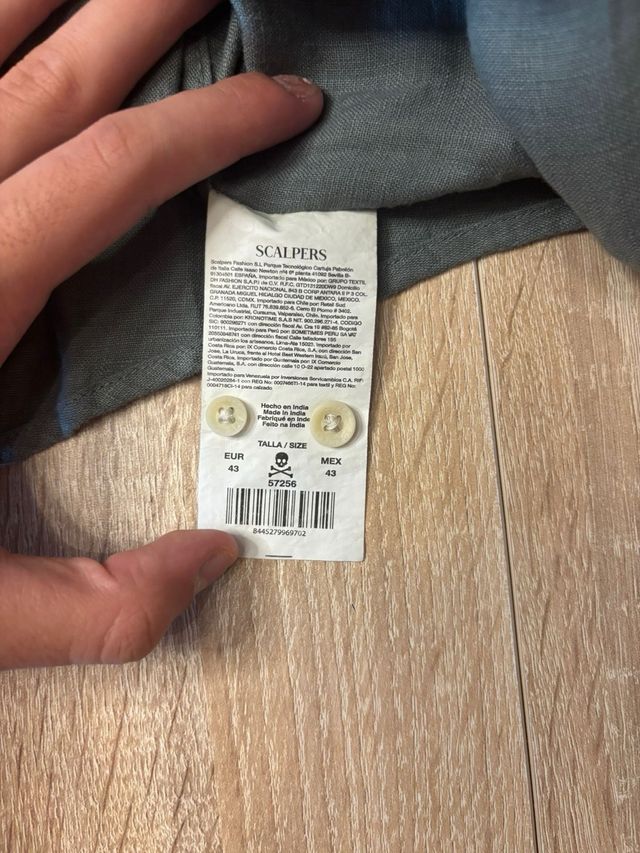 Camisa Scalpers Talla 43 Gris