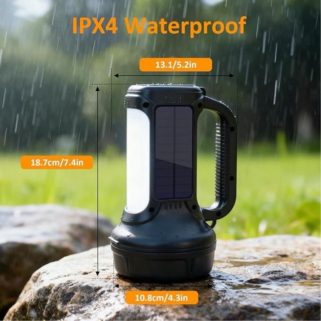 Linterna Solar LED Recargable SIN ESTRENAR