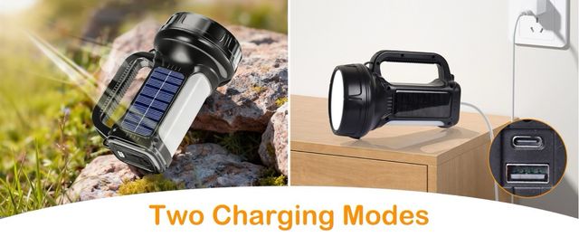 Linterna Solar LED Recargable SIN ESTRENAR