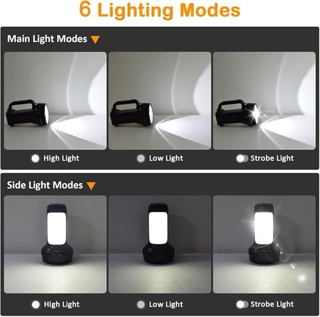 Linterna Solar LED Recargable SIN ESTRENAR
